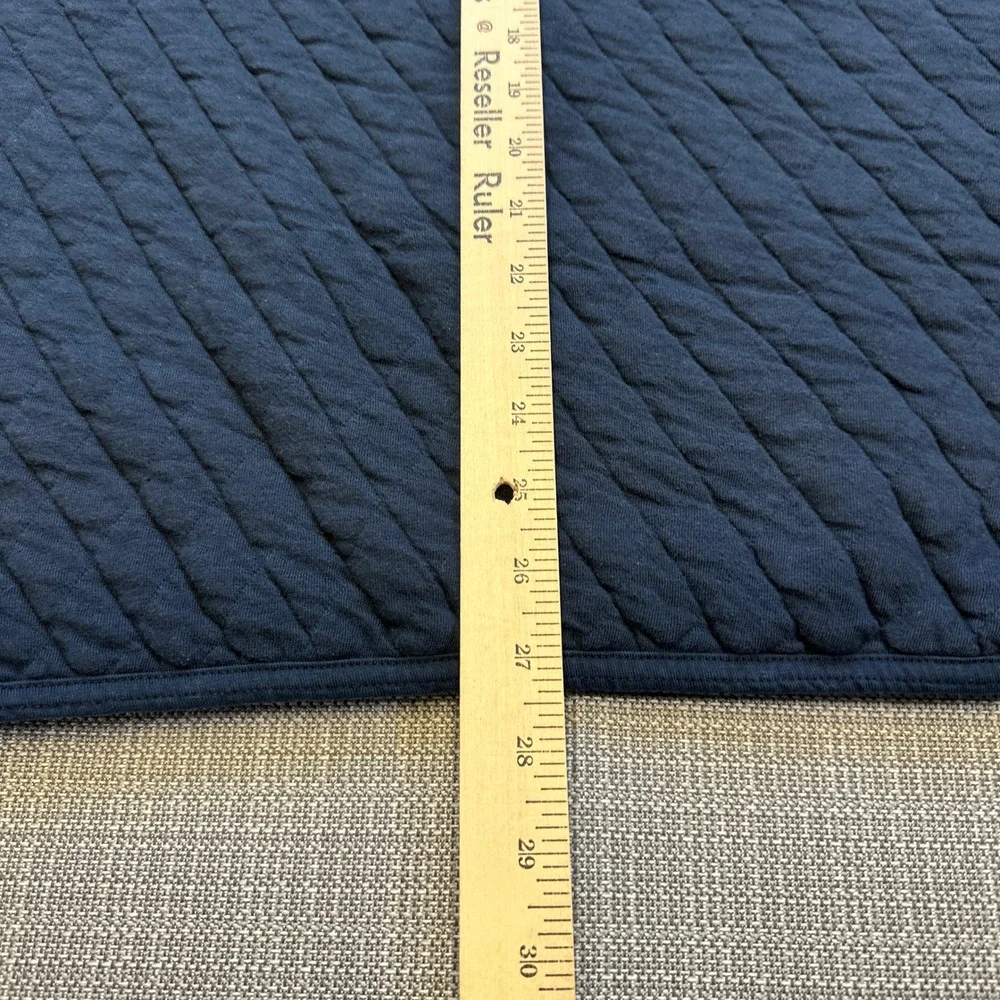 Wellen Quilted Quarter‎ Zip Pullover Mens XL Navy Blue Organic Outdoors *